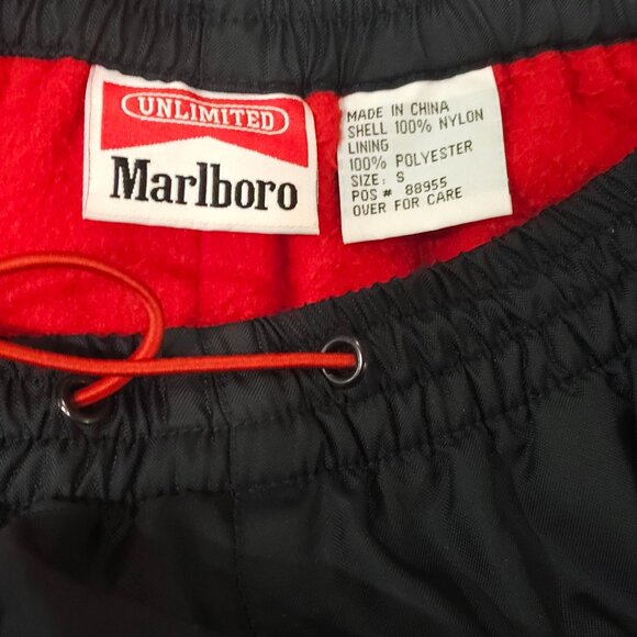 Marlboro Unlimited Mens Black Outdoor Ski Pants S Adjustable Waist Elastic Cuffs - Picture 4 of 4